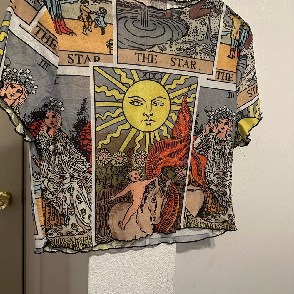 Graphic Tarot Print Women's Top